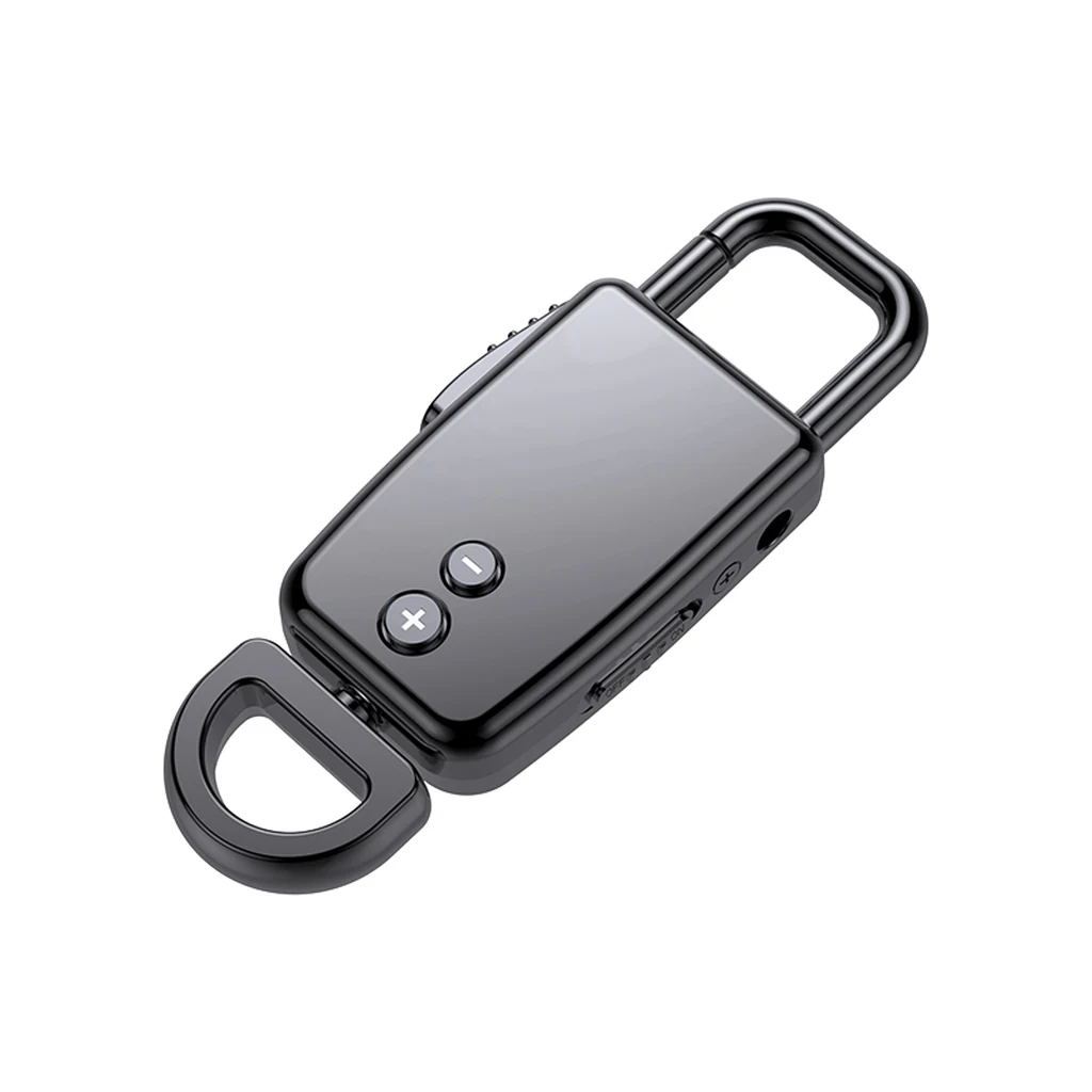 S20 black keyring voice recorder front and controls