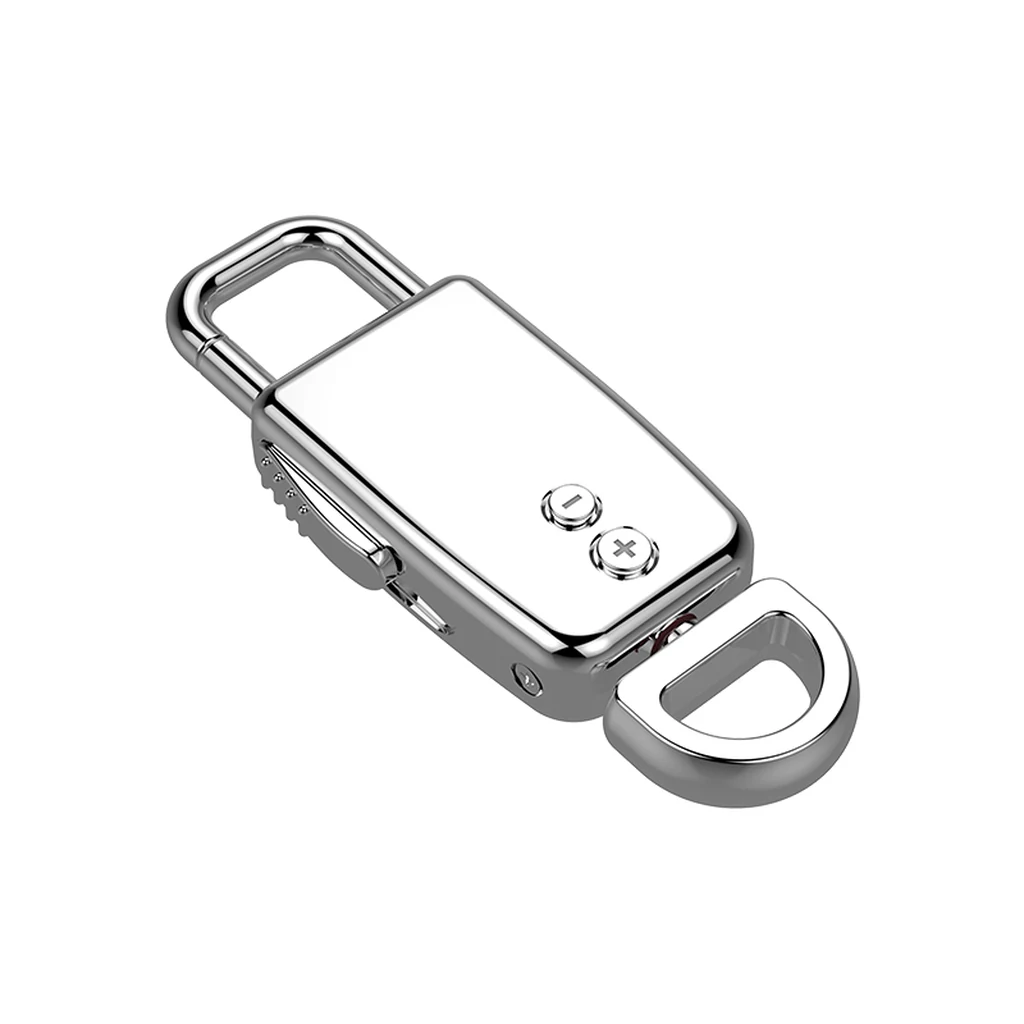 S20 silver keyring voice recorder side