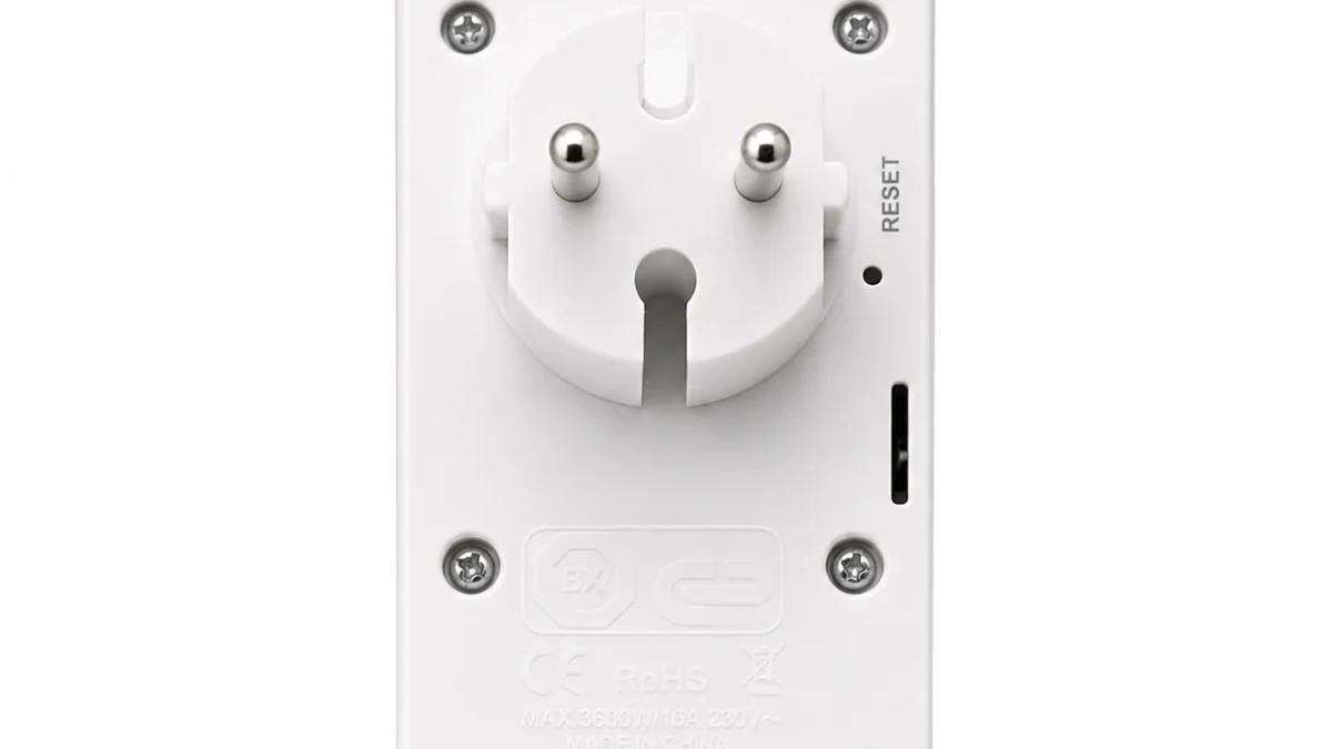 QZT S3 plug-adapter camera back view with MicroSD area