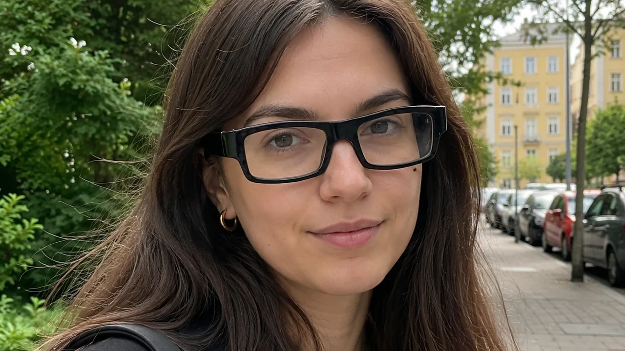 QZT G3000 camera glasses worn outdoors for a real-world form-factor reference