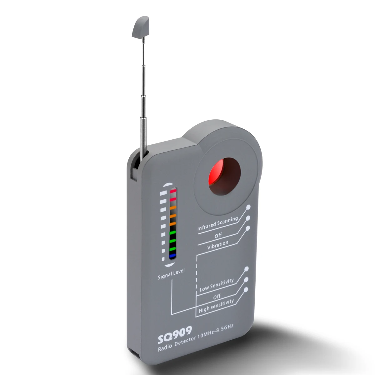 SQ909 side view with extended antenna