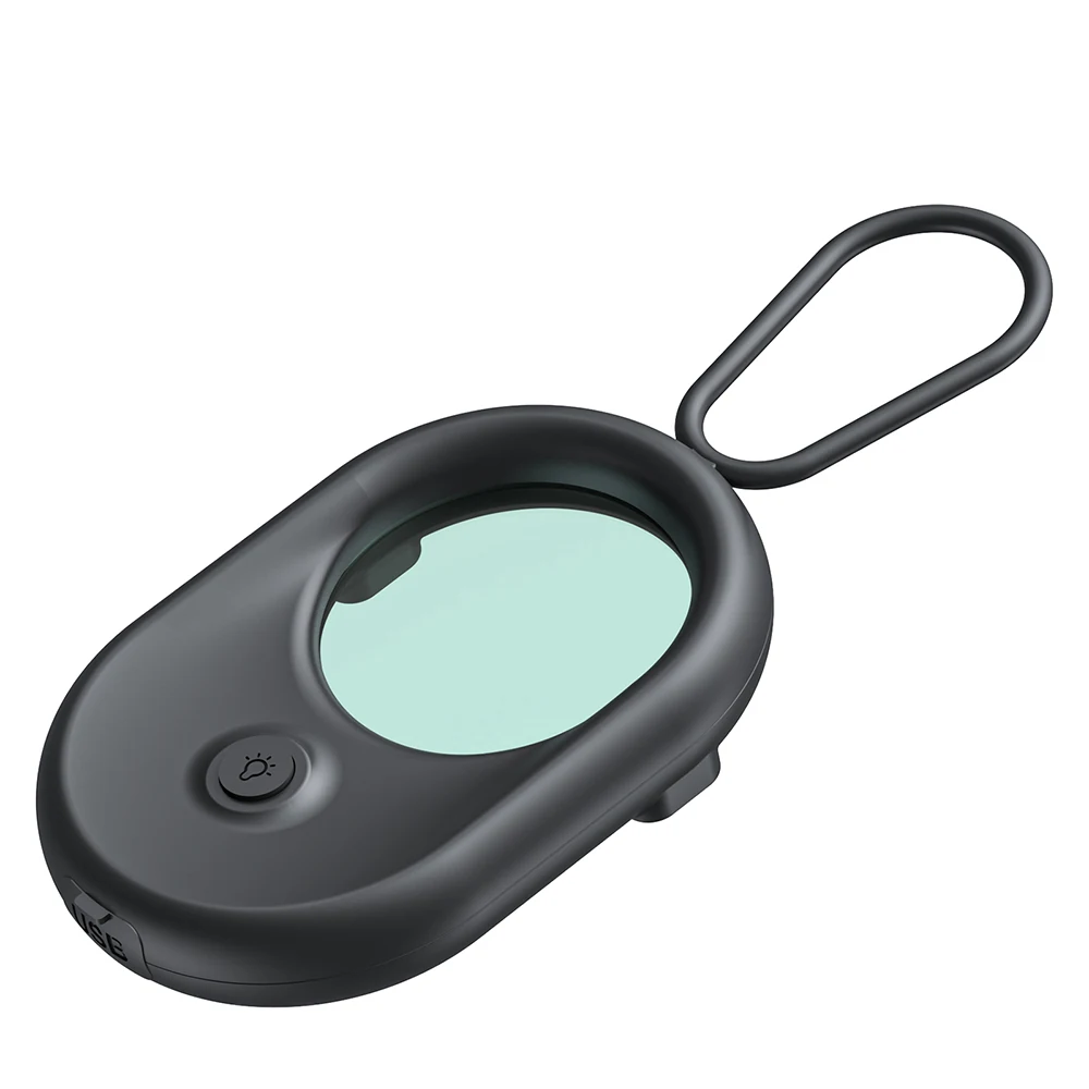 Black T02 optical detector from the front side, showing the loop and filter