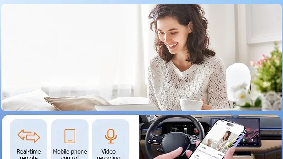 QZT C12 indoor Tuya camera package and product view