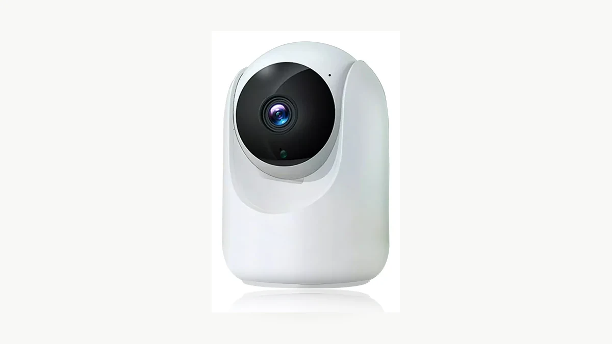 QZT C26 indoor pan-tilt camera, one of the current product pages listing Tuya Smart or Smart Life and ONVIF