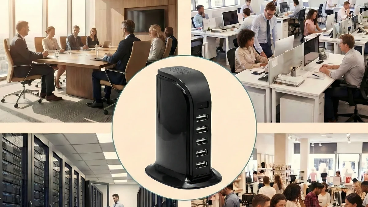 QZT 5-port WiFi USB charger hub camera product view