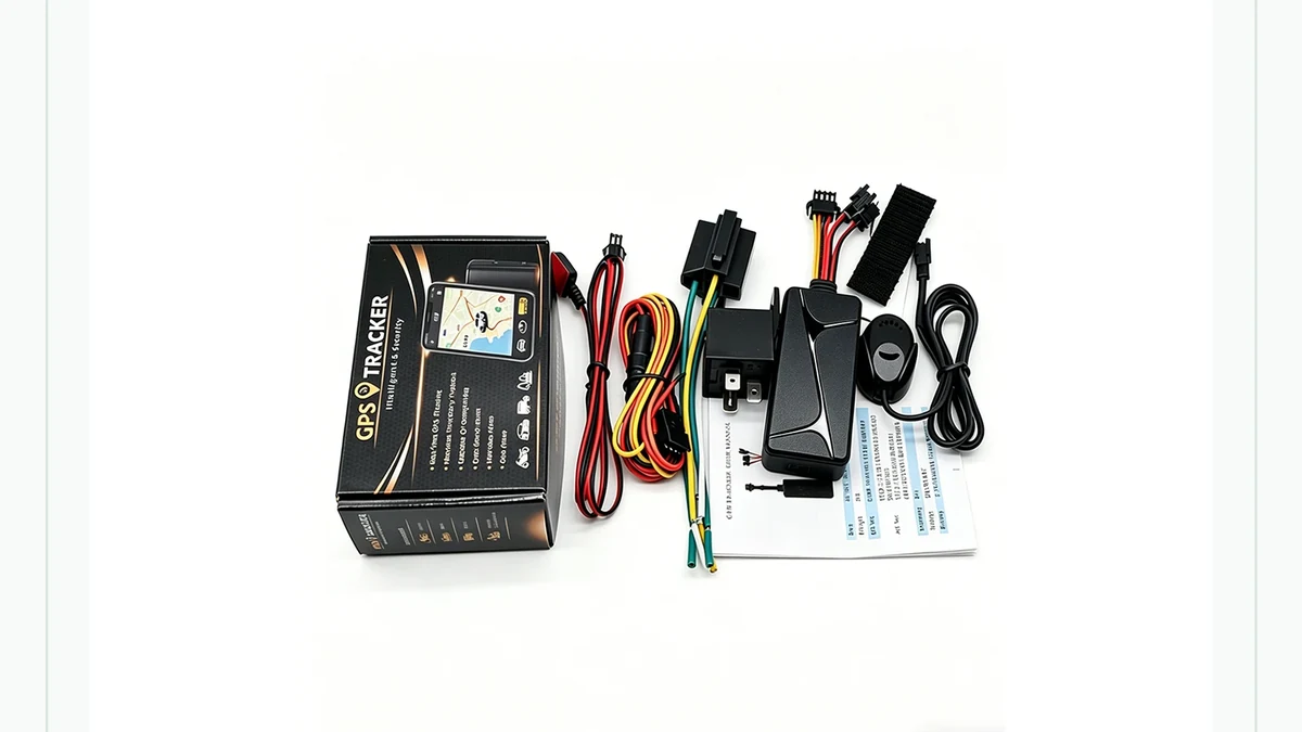 QZT N80 wired GPS tracker and supplied accessories
