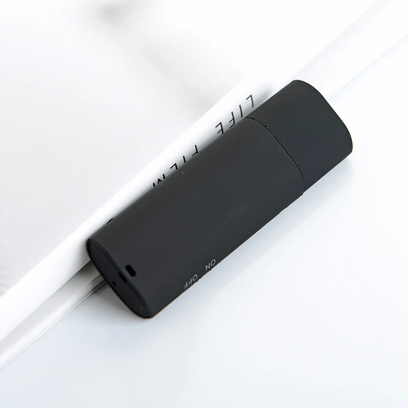 X10 voice recorder showing on off switch on side
