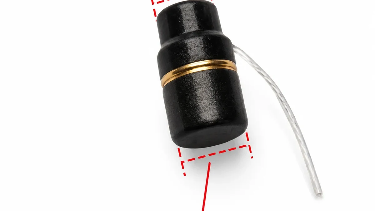 QZT 6 mm nano earpiece close-up used to check the receive side of the audio path
