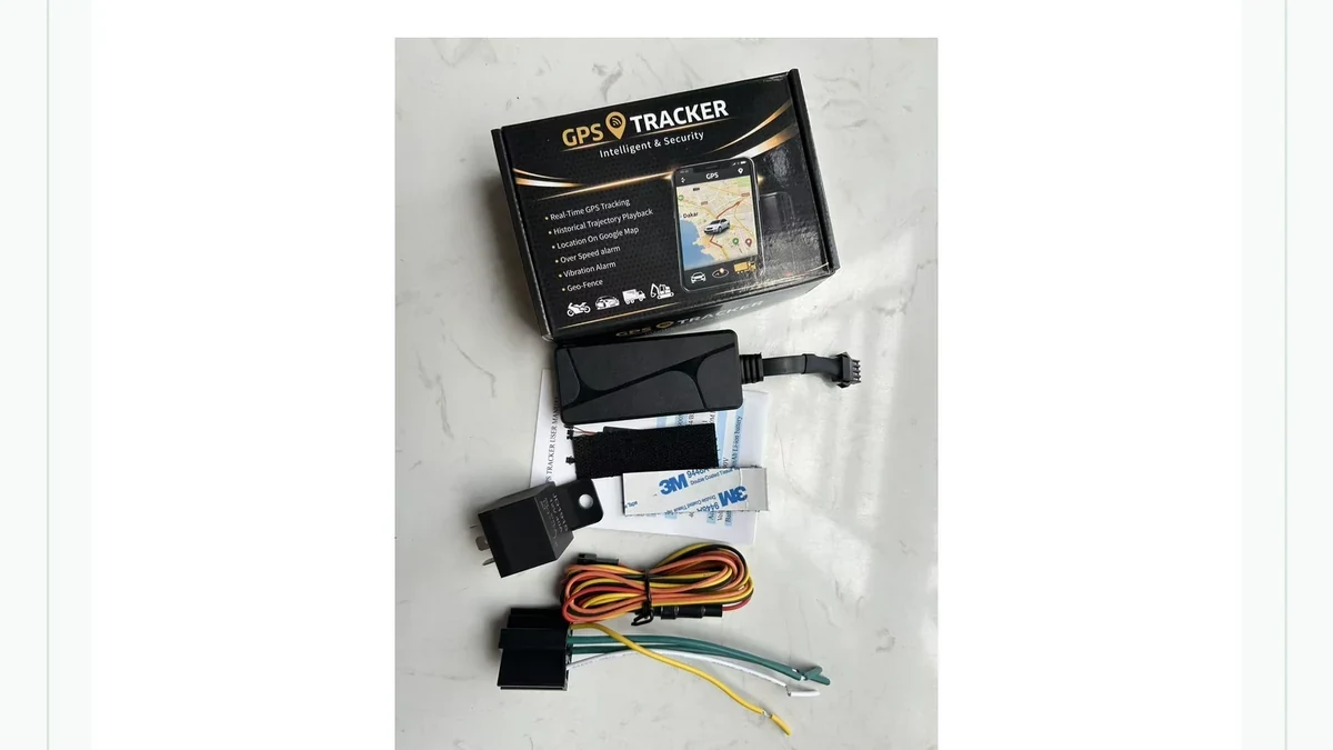 N70 wired GPS tracker and supplied installation accessories