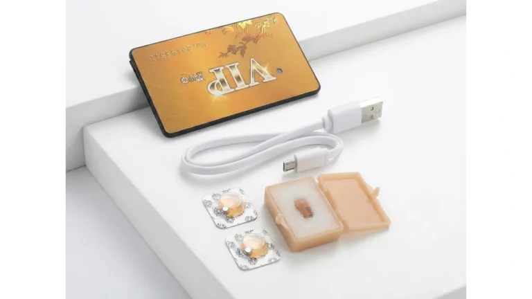 QZT VIP GSM communicator kit with USB cable, A680 earpiece case and button batteries
