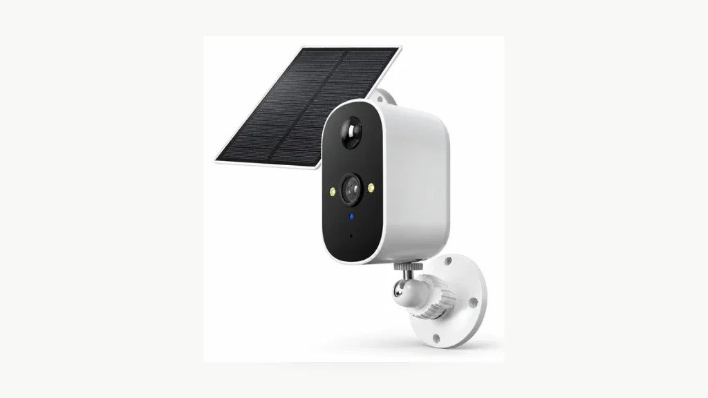 QZT C13L solar camera with panel and mounting bracket, catalogue view